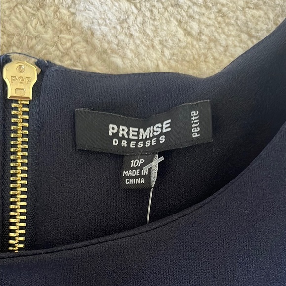 Premise Blue Sleeveless Sheath Dress Midi - Picture 2 of 8